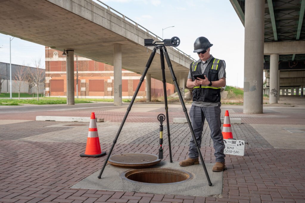 TREKK360 operator monitoring an inspection on a tablet