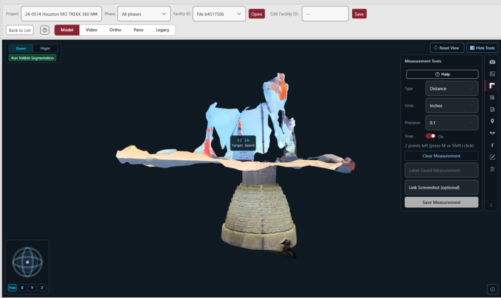 3D model of a manhole from a TREKK360 inspection
