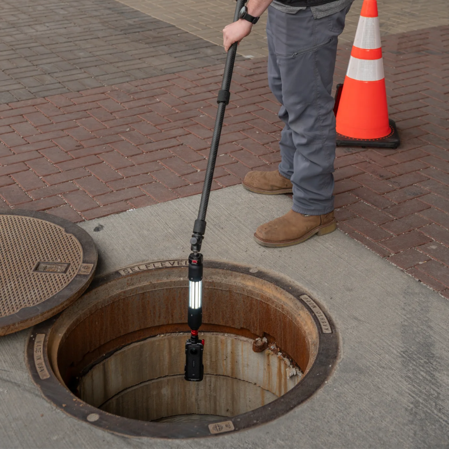 TREKK360 camera on the 10-foot telescoping carbon fiber pole